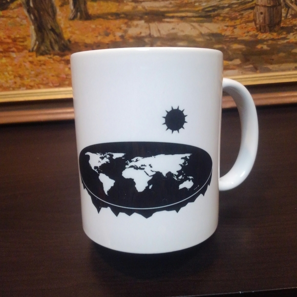🌎 Flat Earth ☕ Coffee Mug Cup Conspiracy Theory 😊 Planet Space 🌌 FlatEarth - Picture 1 of 6
